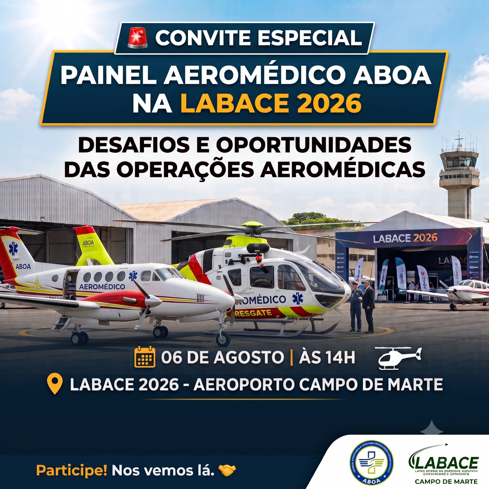 ABOA realizará painel sobre operações aeromédicas na LABACE 2026